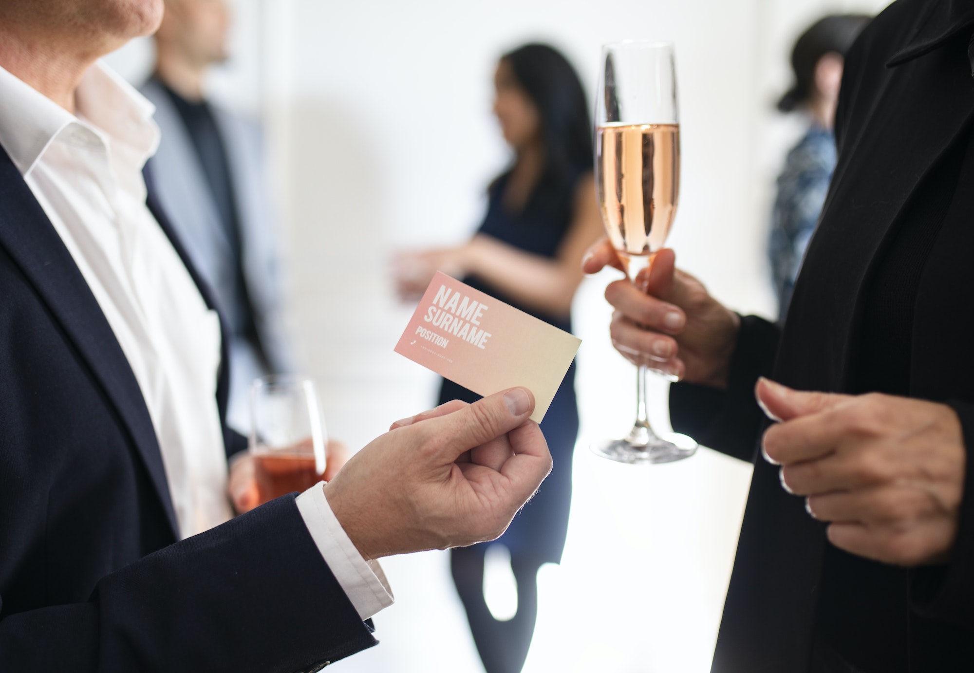 Businessman handing over businesscard